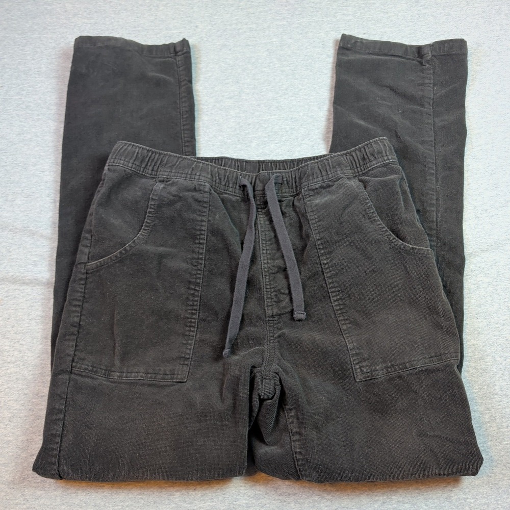 Katin Mens Corduroy Elastic Waist Drawstring Pants Charcoal Grey Size Large